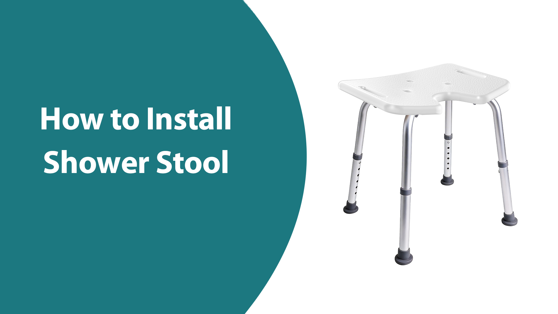 Adjustable Shower Chair with Backrest Installation